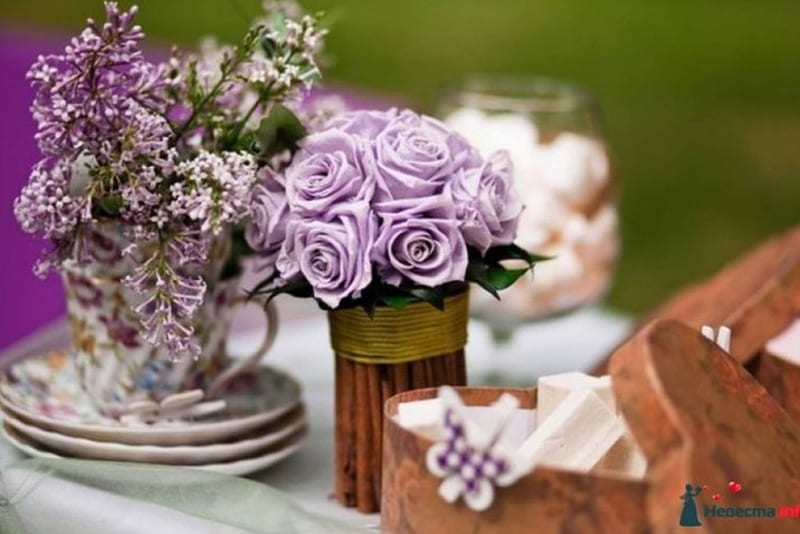 Decorations for the wedding party, party, wedding, decoration, purple style, HD wallpaper