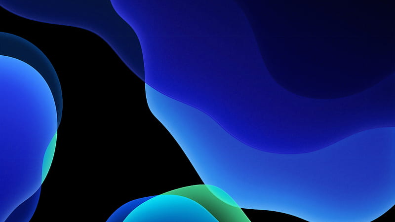 Dark Blue iOS 13 Apple, HD wallpaper