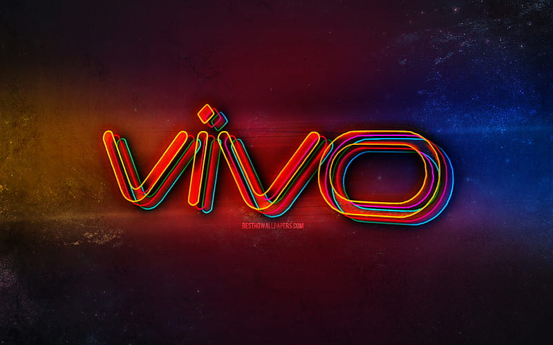 Download Metallic Vivo Logo Dark Wallpaper | Wallpapers.com