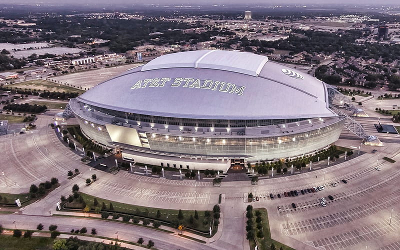 ATT Stadium, Arlington, view from above, aero view, NFL, modern sports arena, Dallas Cowboys Stadium, Texas, USA, Cowboys Stadium, National Football League, Dallas Cowboys, HD wallpaper