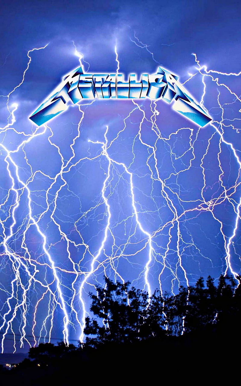 Metallica 1, blue, light, lightning, metal, ride, ride the lightning, sky, HD phone wallpaper