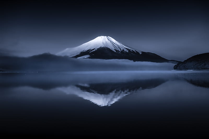 Mount Fuji Reflection, HD wallpaper