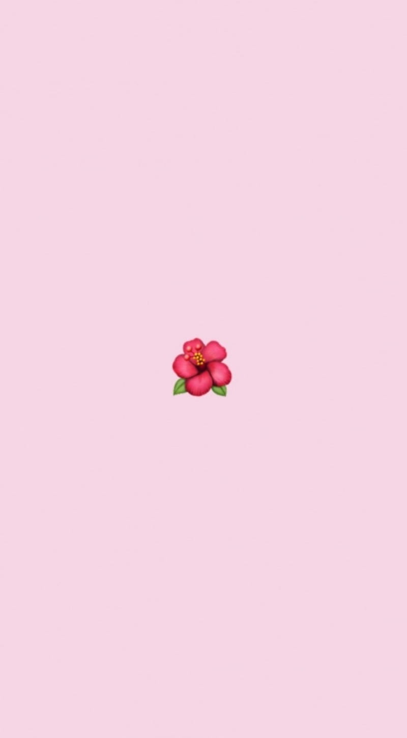 flower emoji pink , cute, HD phone wallpaper