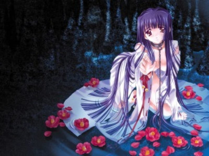 Slave Izaura, female, girl, anime, flower, beauty, lady, woman, HD wallpaper