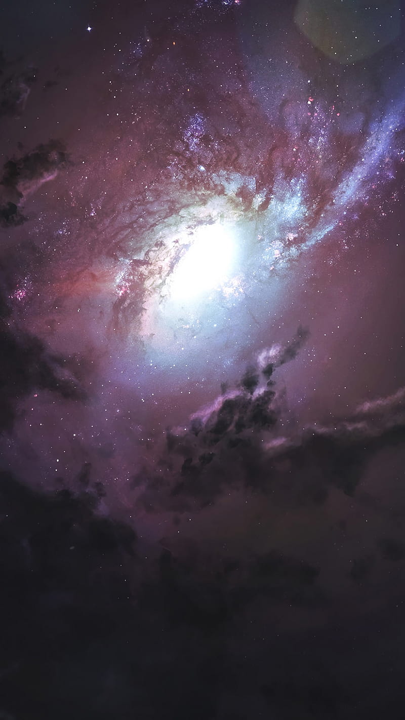 Galaxy , pink, background, space, stars, dark, night, blackhole, HD phone wallpaper