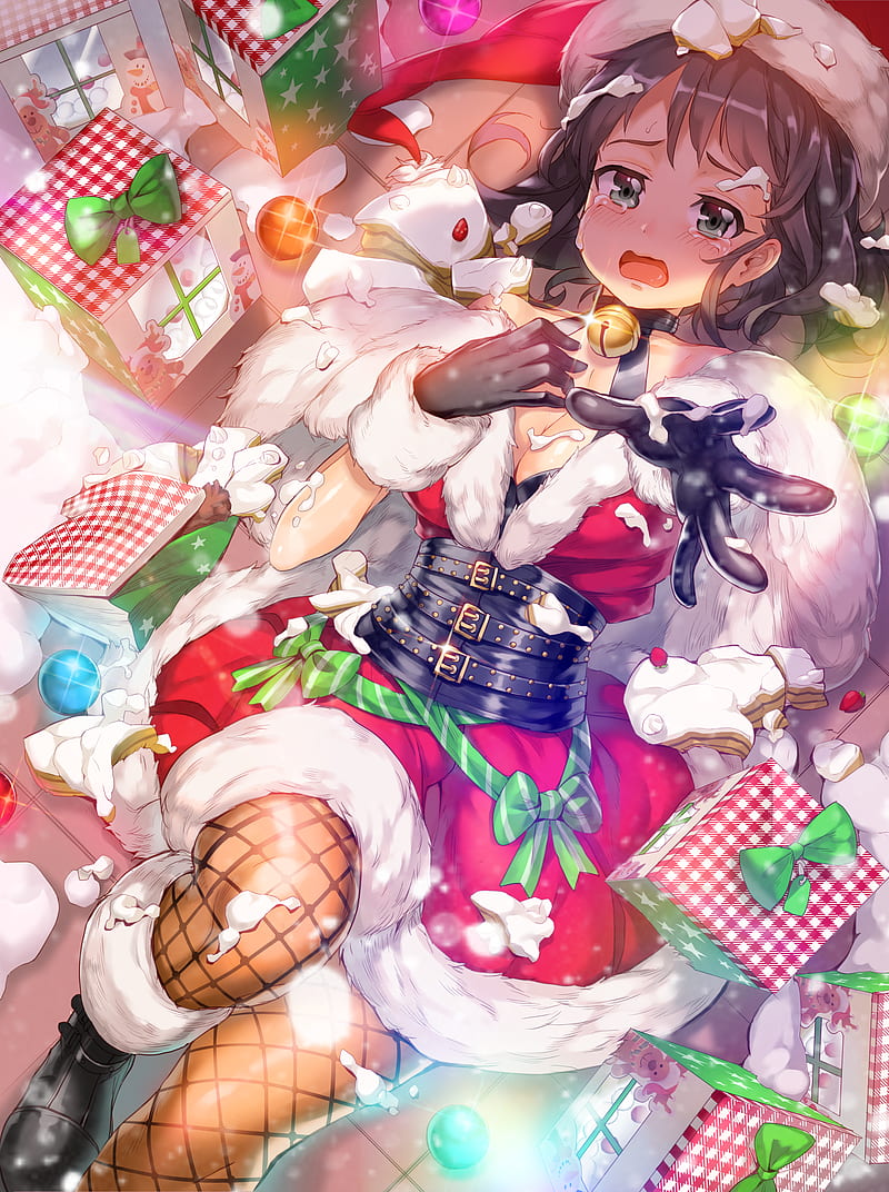 xil, Santa Claus, Christmas, santa outfit, Santa girl, HD phone wallpaper