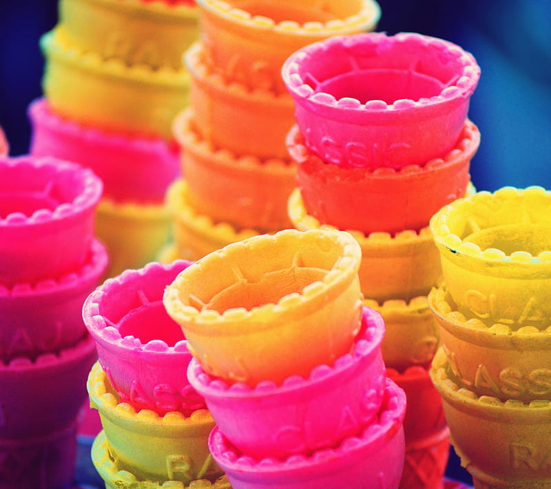 Ice Cones Colours, colors, food, ice cream, nice, HD wallpaper