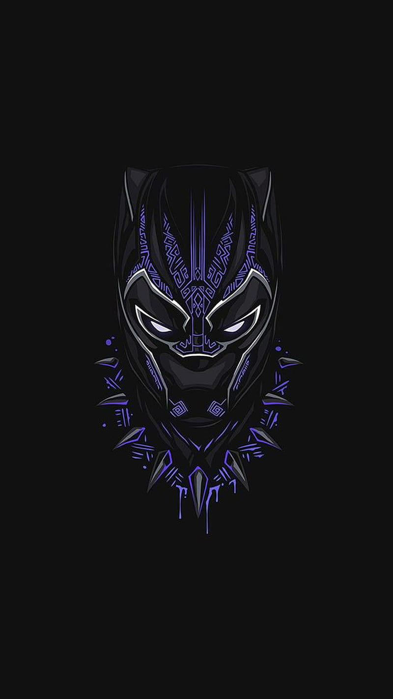 Black Panther, blackpanther, dragon, iron, monkey, skull, super, tel, HD phone wallpaper