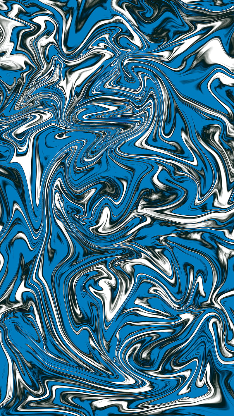 Cartoony blue design, Milos, blue fluid, illustration, liquid, oil, white, HD phone wallpaper