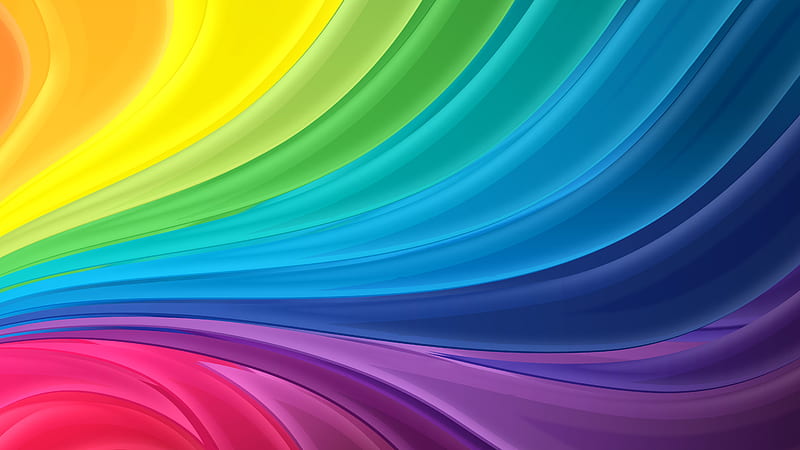 Abstract Rainbow Flow, lines, rainbow, abstract, vector, colorful, HD wallpaper