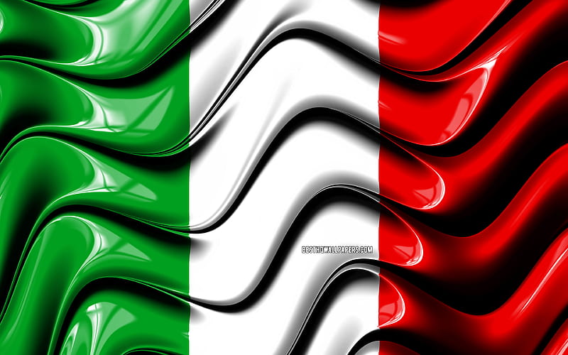 Italian flag Europe, national symbols, Flag of Italy, 3D art, Italy, European countries, Italy 3D flag, HD wallpaper