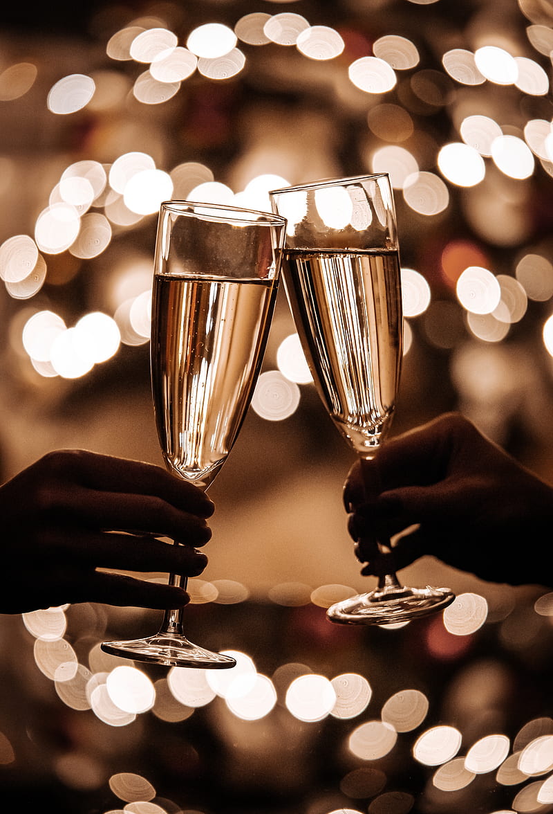 Cheers, anniversary, birtay, celebration, champaigne, drinks, love, new year, night, sparkles, wedding, HD phone wallpaper