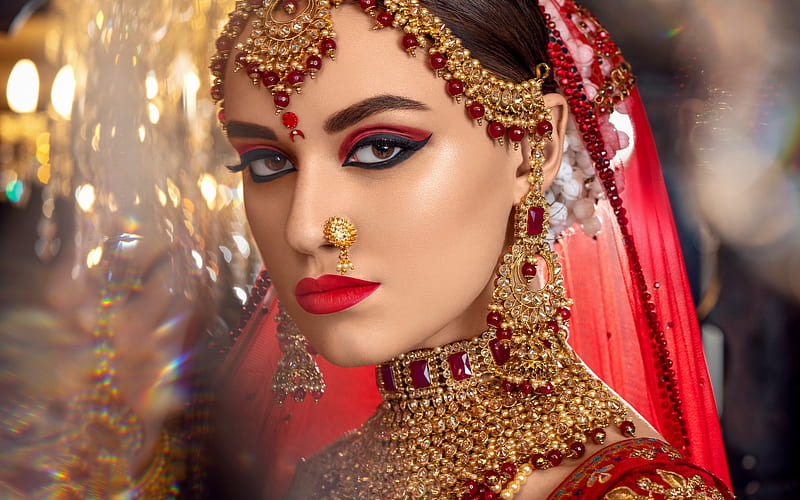 ლ, Model, Jewelry, Woman, Indian, HD wallpaper