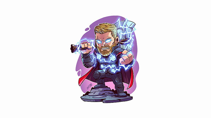 Thor With Hammer Minimal , thor, minimalism, minimalist, artist, artwork, digital-art, HD wallpaper