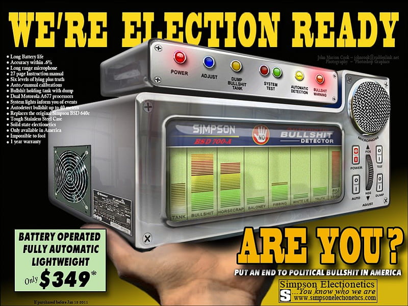 Portable BS Detector, bs, lie, elections, detector, political, cabdidate, HD wallpaper