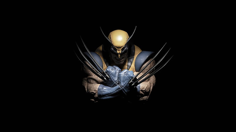 Wolverine Dark , wolverine, superheroes, artist, artwork, digital-art, minimalism, minimalist, dark, black, HD wallpaper