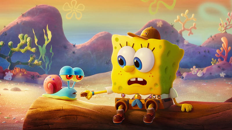 SpongeBob And Gary Cute , spongebob, gary, cartoons, HD wallpaper