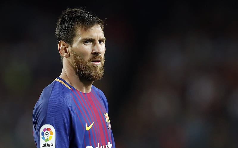 Lionel Messi portrait, Argentinian football player, Barcelona FC, Spain, HD wallpaper