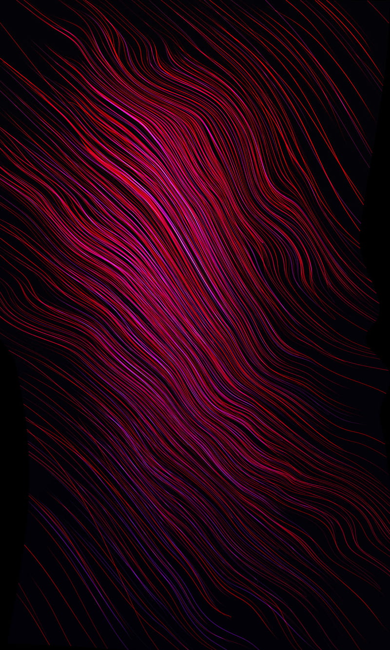 Crimson Current, Electric, art, curves, desenho, digital, drawing, lines, minimal, oled, organic, red, simple, vibrant, wave, HD phone wallpaper