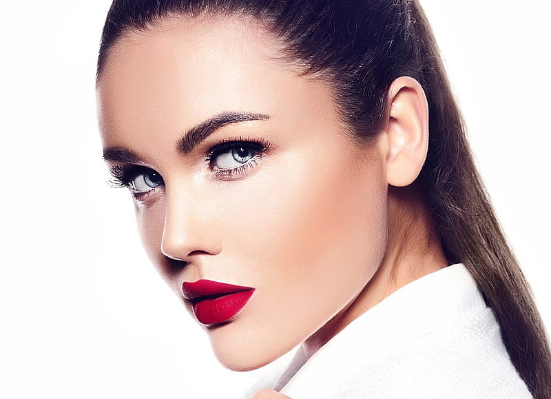 Belleza, rojo, niña, modelo, rostro, blanco, labios, mujer, Fondo de  pantalla HD | Peakpx