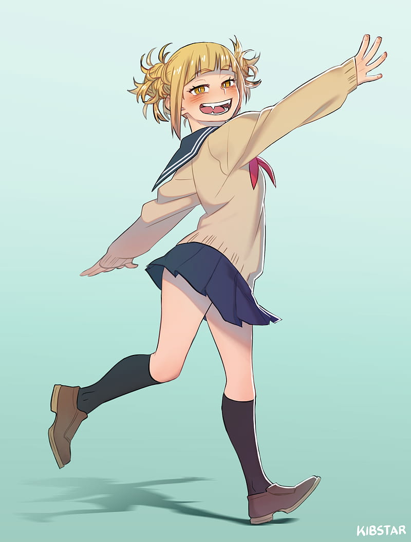 Boku no Hero Academia, anime girls, Himiko Toga, fangs, blushing, JK,  thighs, HD phone wallpaper | Peakpx