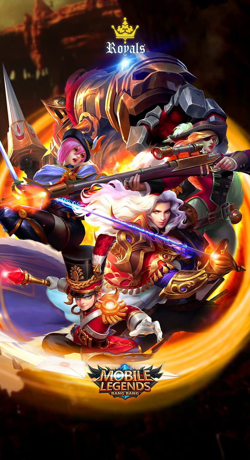 Royal Squad ML, fanny, grock, harley, lancelot, mobile legends, royals, HD phone wallpaper