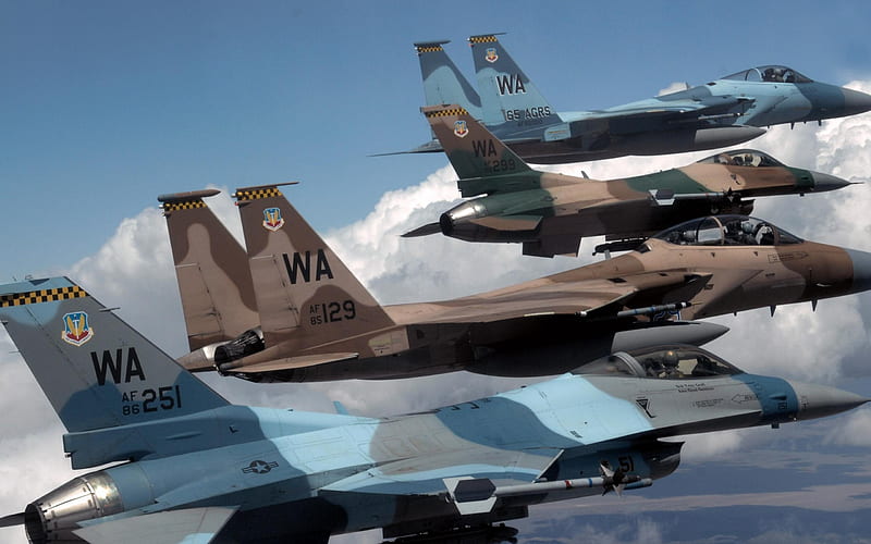 F16S F18S-Military aircraft, HD wallpaper