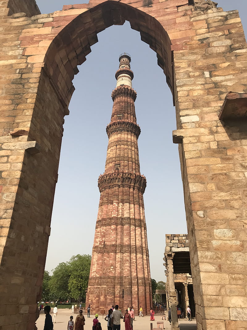 qutub minar, city, delhi, qutubminar, HD phone wallpaper