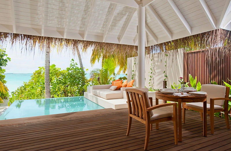 Beautiful Place - Residence Maldives - Ayada, maldives, relax, bonito, nature, residence, sky, blue, HD wallpaper