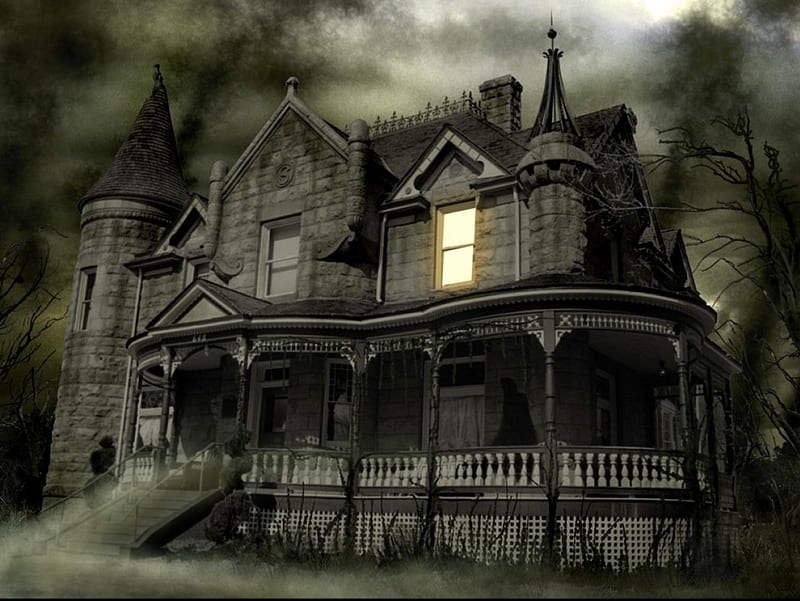 Spooky House, building, creepy, house, spooky, scary, haunted, HD wallpaper