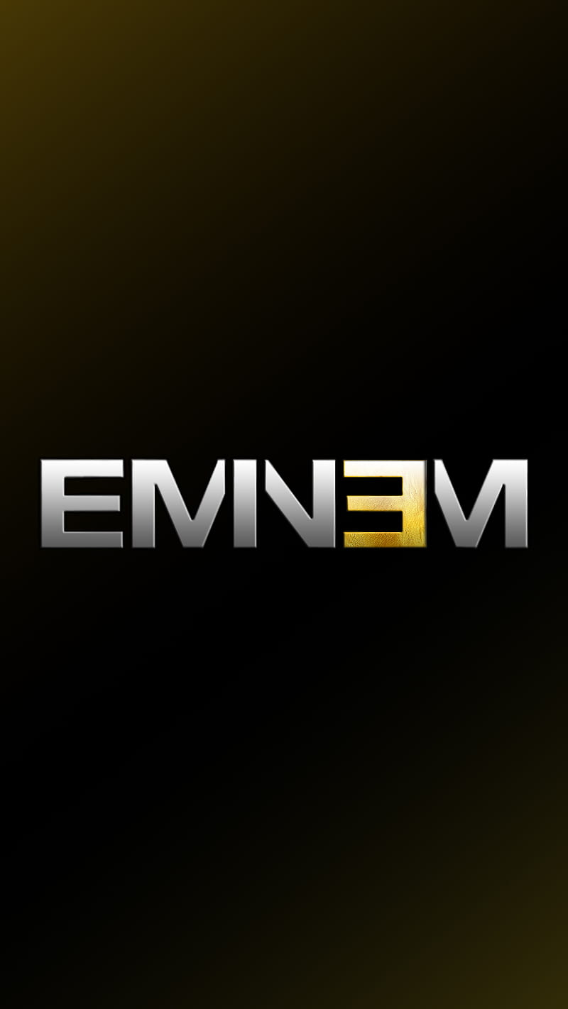 Eminem, logo, gold, kamikaze, marshal matters, music, mnm, rap, hip hop, HD phone wallpaper