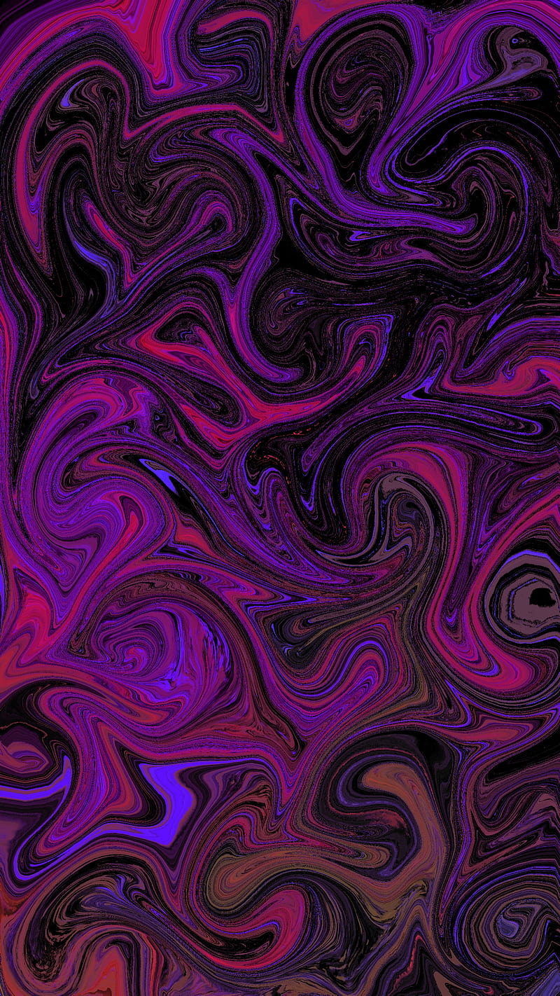 darkness fluid, abstract, black, dark liquid, pattern, pink, purple, texture, HD phone wallpaper