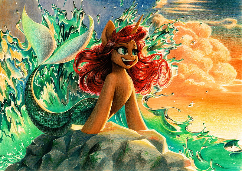 My Little Pony, Ariel (The Little Mermaid) , Pony , Mermaid , Red Hair, HD wallpaper