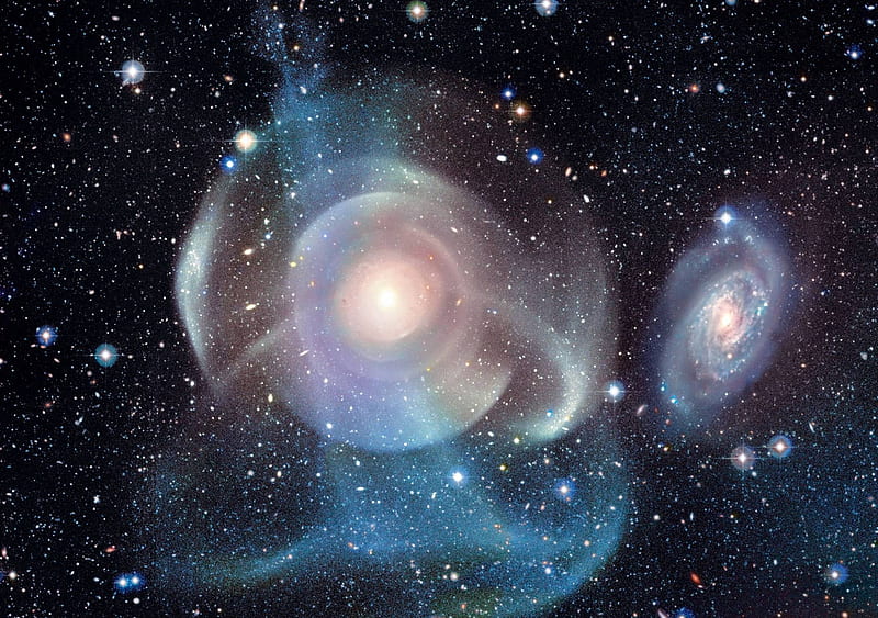 Galaxy NGC 474 Shells and Star Streams, stars, cool, space, fun ...