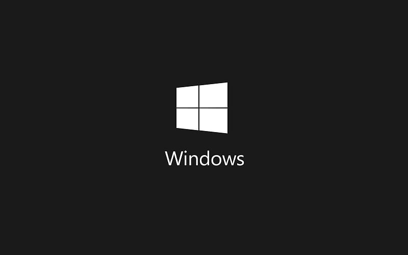 Windows 10, minimal, gray background, art, creative, Microsoft, HD wallpaper