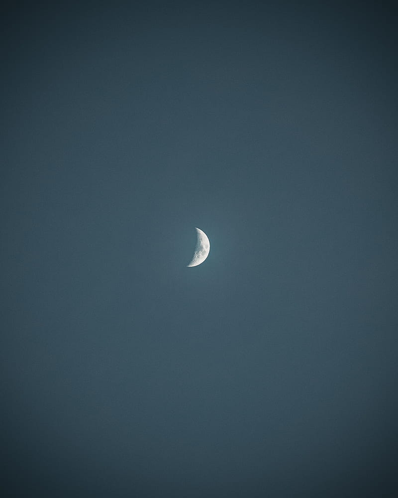 moon, sky, minimalism, evening, HD phone wallpaper
