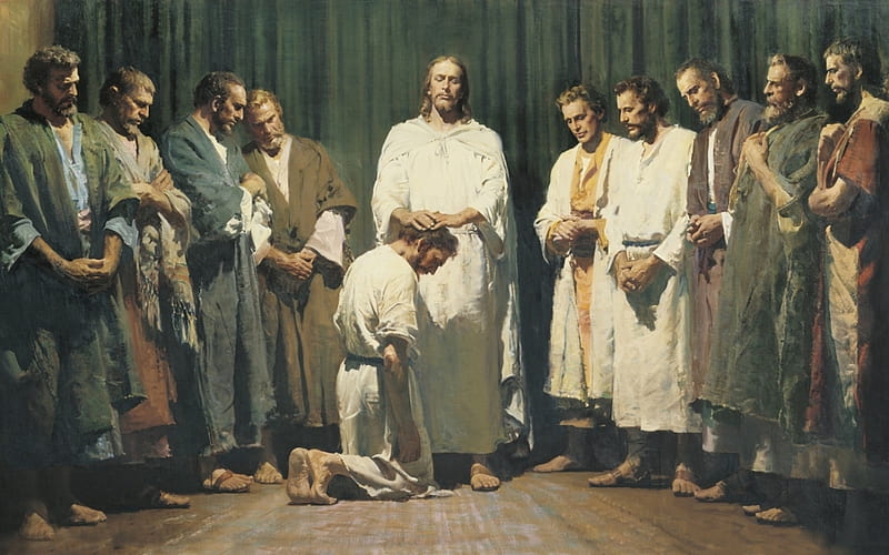 Christ Ordaining the Apostles, ordaining, Christ, apostles, Jesus, HD wallpaper