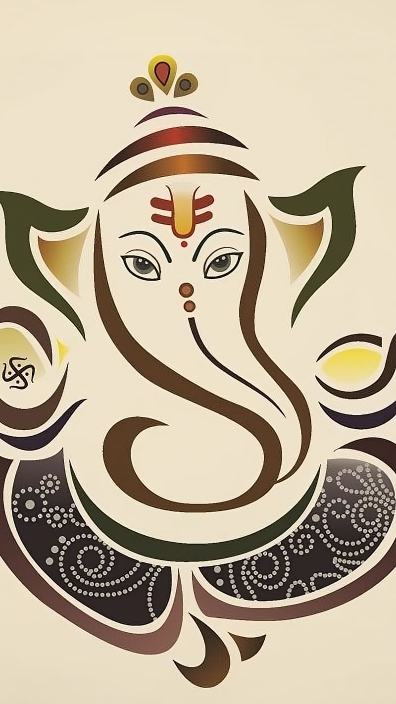 Hindu lord ganesha ornate sketch drawing tattoo Vector Image