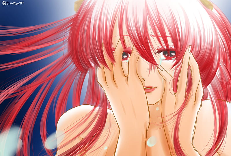 Lucy, aesthetic, manga, elfen lied, anime, HD phone wallpaper