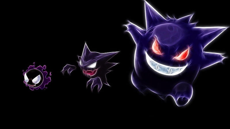 Purple De Pokemon In Black Background Badass, HD wallpaper