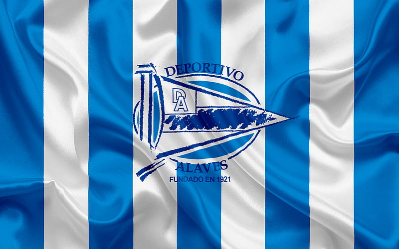 Deportivo Alaves, football club, emblem, logo, La Liga, Vitoria-Gasteiz, Spain, LFP, Spanish Football Championships, HD wallpaper