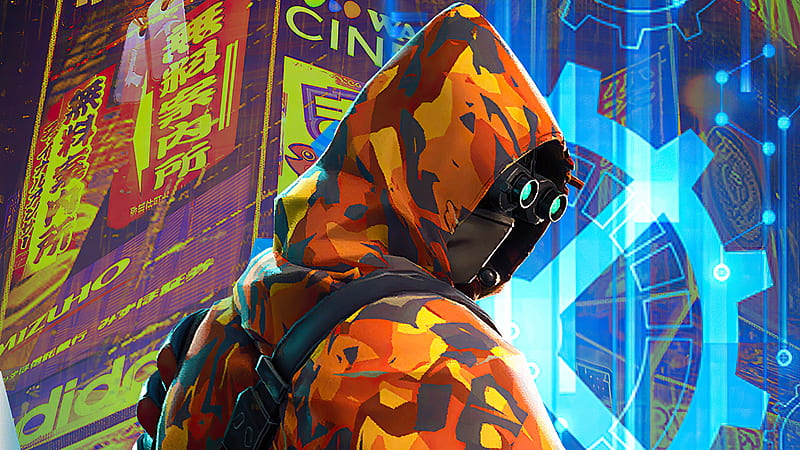 Fortnight City Alone Boy, hoodie, mask, artist, artwork, digital-art, HD wallpaper
