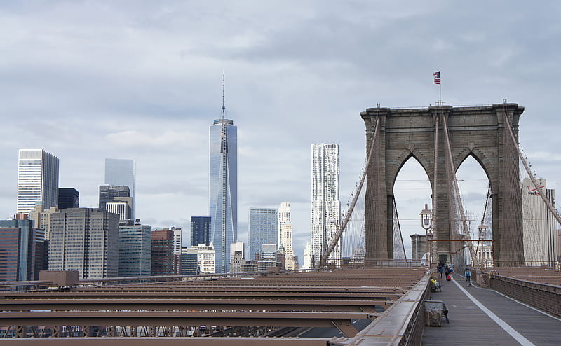 landscape graphy of Brooklyn Bridge, New York, HD wallpaper