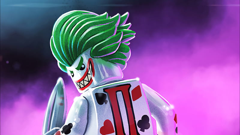Joker Lego Smiling, joker, superheroes, artwork, artstation, HD wallpaper