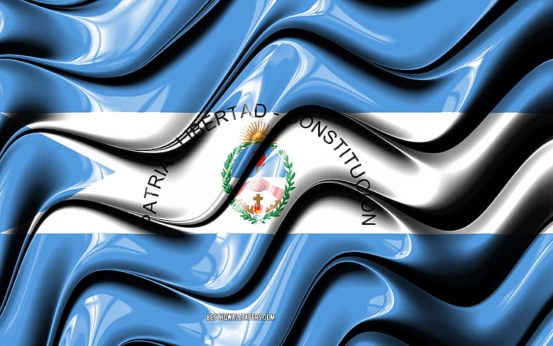 Corrientes flag Provinces of Argentina, administrative districts, Flag of Corrientes, 3D art, Corrientes, argentinian provinces, Corrientes 3D flag, Argentina, South America, HD wallpaper
