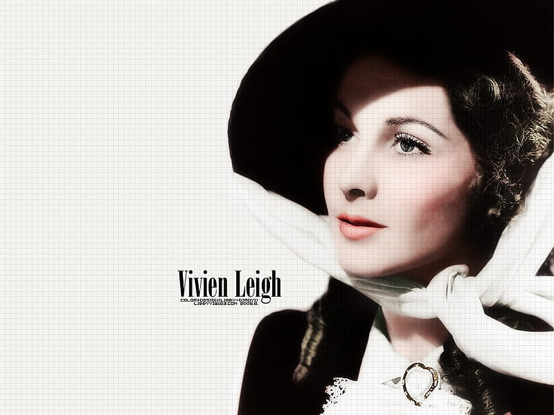 Vivien Leigh, girl, actress, woman, hat, HD wallpaper
