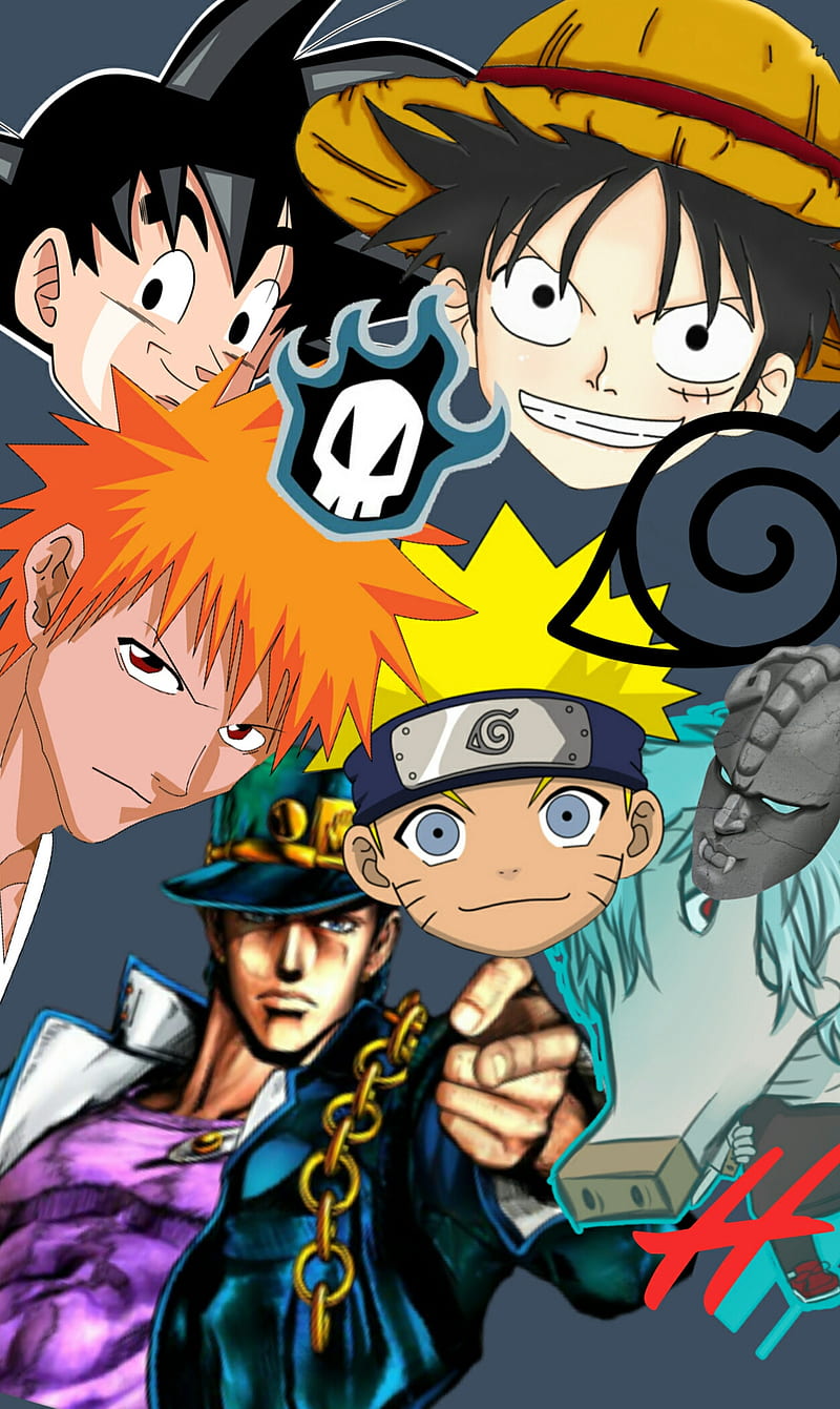 NARUTO x ONE PIECE x DRAGON BALL x BLEACH Darent - Illustrations