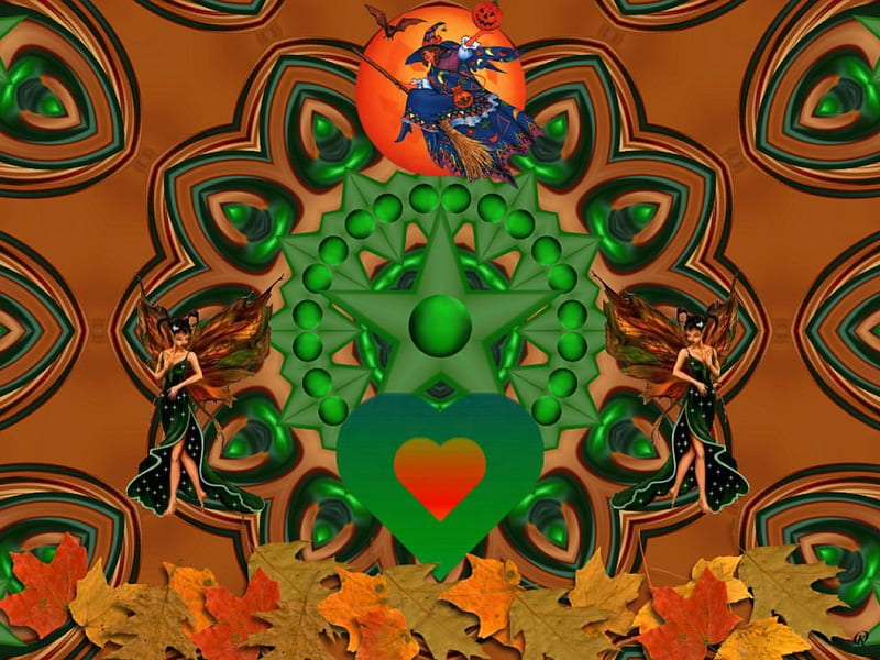 Fall Begins, 3d, fractal, Abstract, collage, eye candy, HD wallpaper