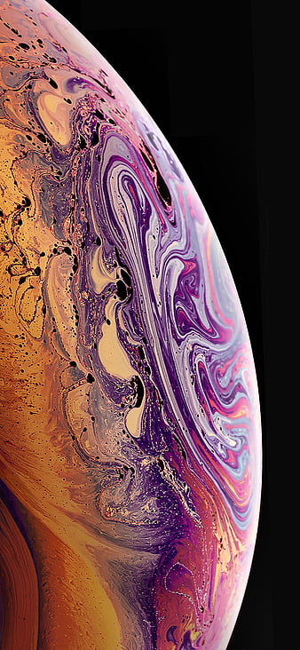 HD wallpaper Earth Planet Bubble Orange iPhone XR iOS 12 Stock HD   Wallpaper Flare