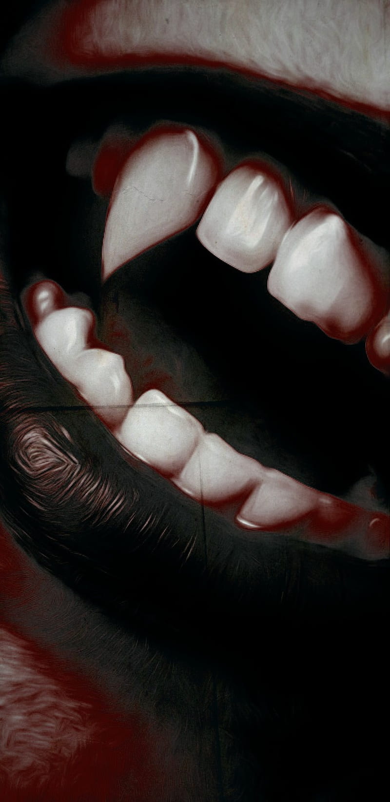 Vampire , blood, my art, teeth, vampire, HD phone wallpaper